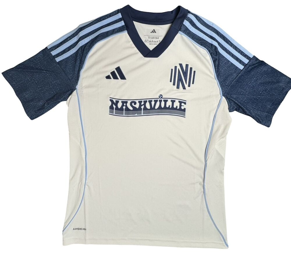 Adidas Nashville SC Soccer Jersey Youth Large 13/14 Yr. Authentic Embroidered